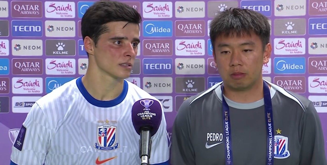 特谢拉：两球落后又被罚下一人不得不回撤防线，我们尽力了