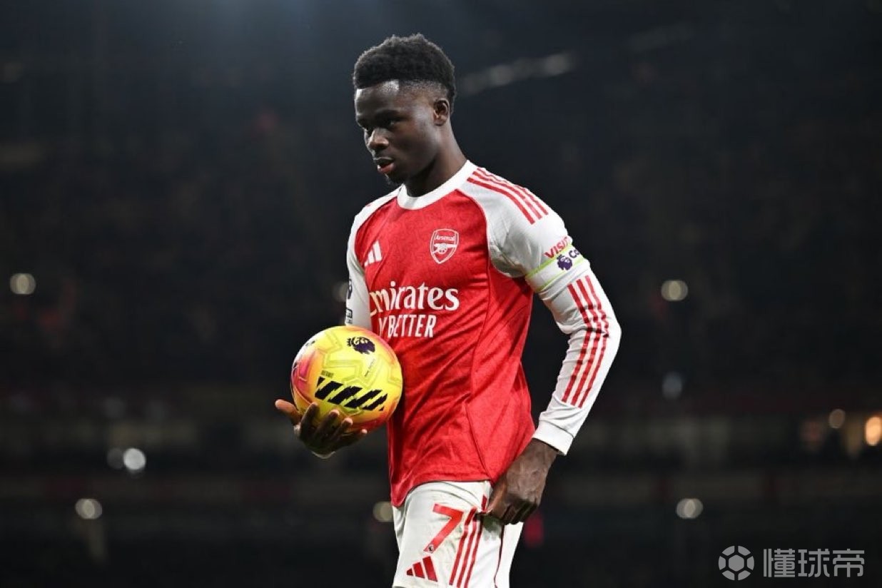 萨卡谈客场战平狼队：很失望，我们上下半场表现差距很大