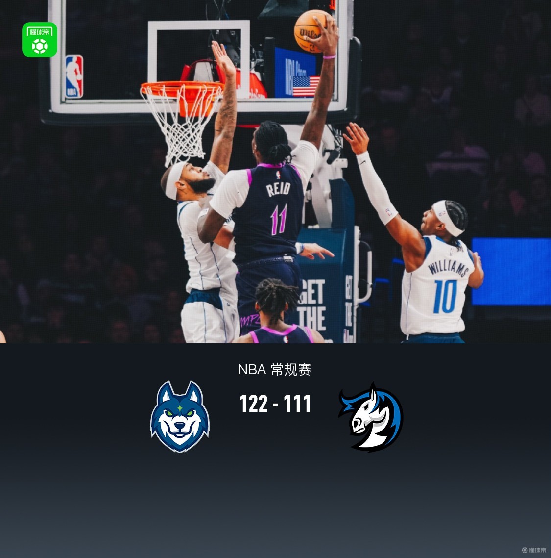 森林狼122-111送独行侠10连败，爱德华兹40+6