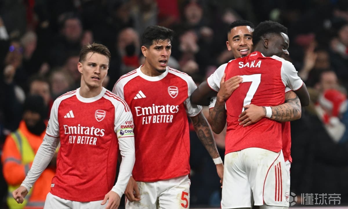 阿森纳近36次对狼队均有进球，为英格兰足坛历史第二长纪录