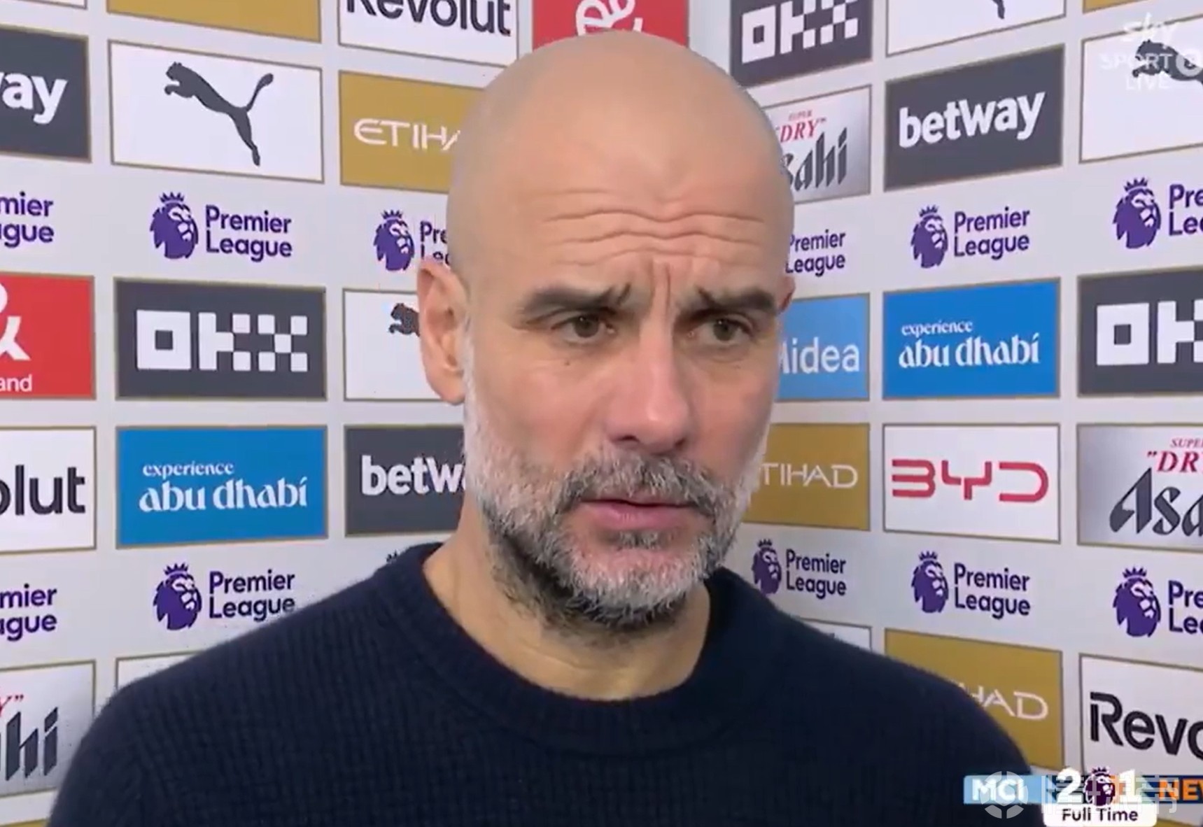 瓜帅：纽卡是支难缠的球队，几周后还要对阵他们真是噩梦