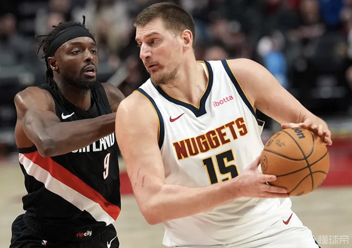 掘金昨日大胜开拓者54分，创队史常规赛最大净胜分纪录