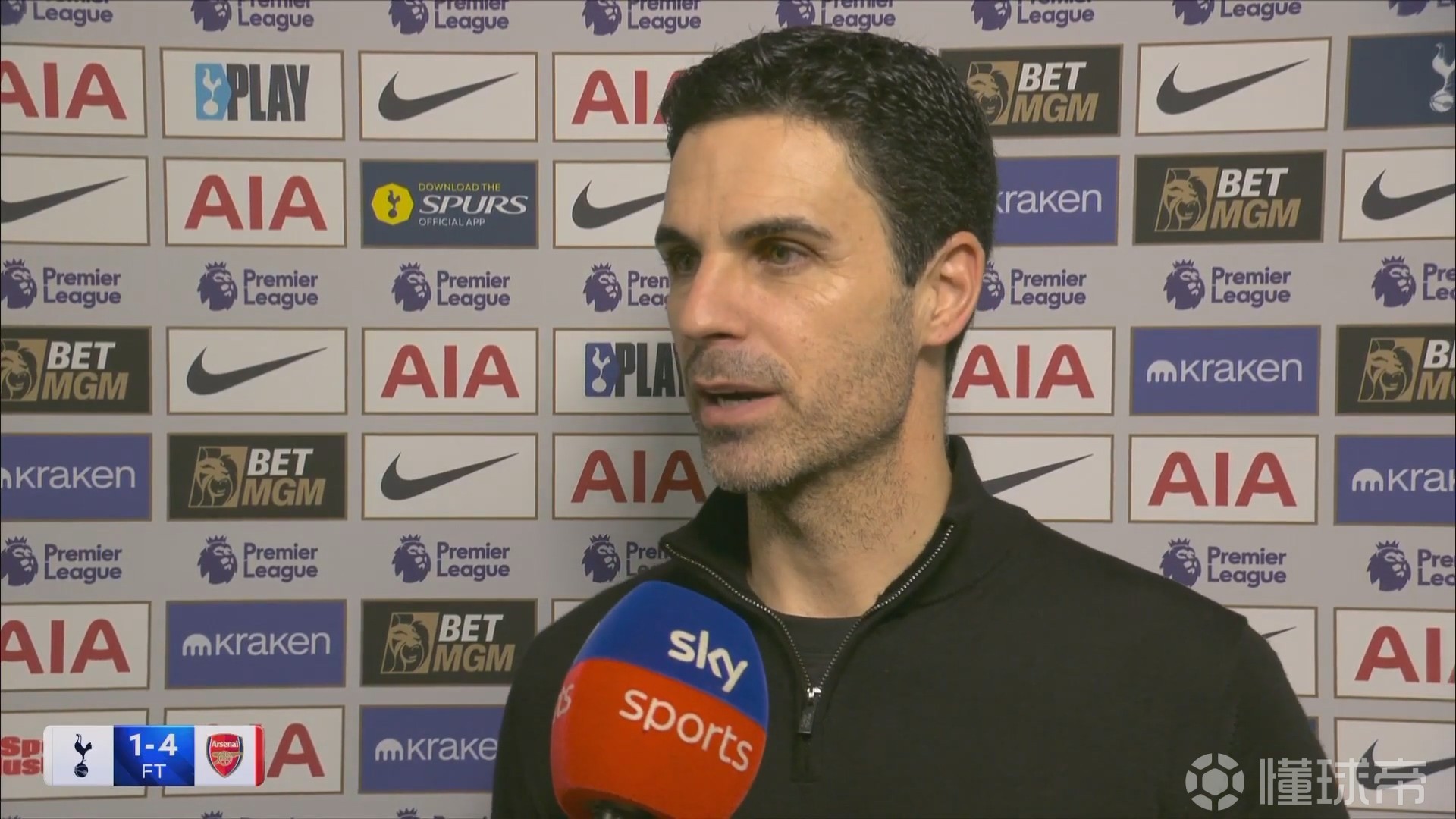 阿尔特塔：踢完狼队觉得真是活见鬼了，但我看到了球员的反应