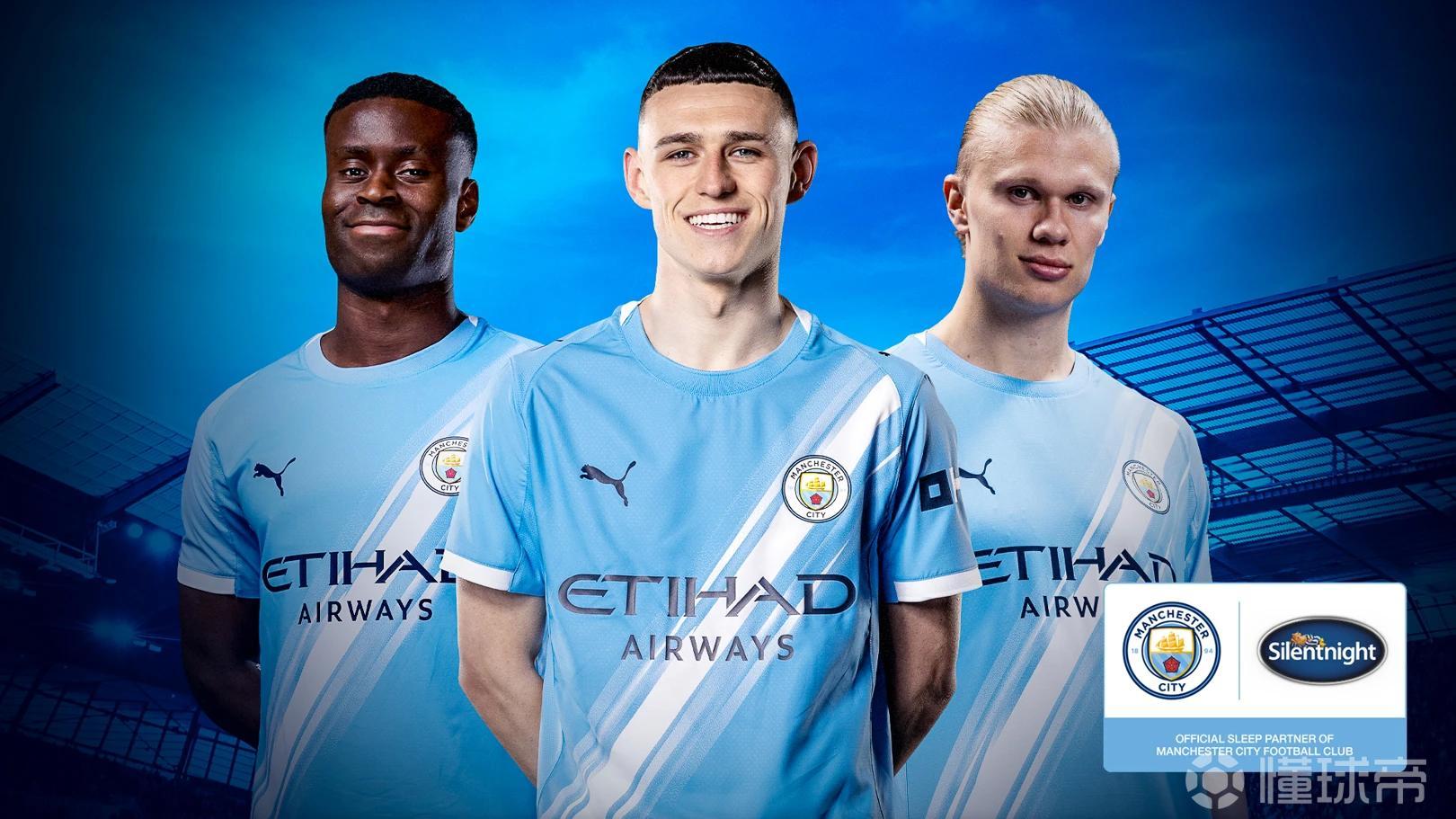 官方：曼城与英国睡眠品牌Silentnight建立合作伙伴关系