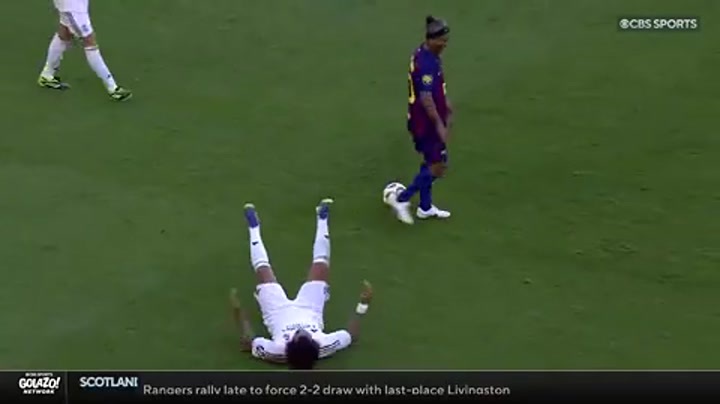 慈善赛小罗和马塞洛爆发“冲突”