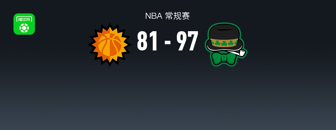 NBA战报：凯尔特人97-81太阳取NBA4连胜，德里克-怀特22+8+8