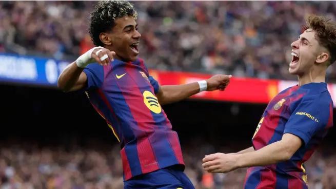 亚马尔戴帽！职业生涯第一次，单刀双响+超级世界波，连刷N纪录