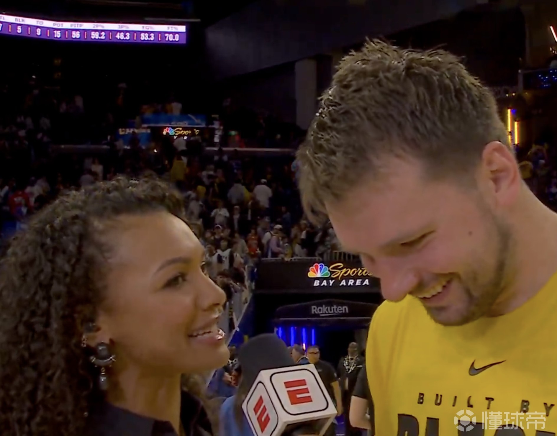 有没有收到队友送的生日礼物？东契奇：没有，这真是太疯狂了