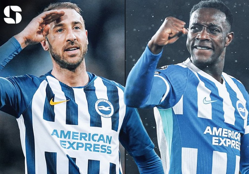 维尔贝克连续两个赛季英超进球上双，布莱顿队史第二人