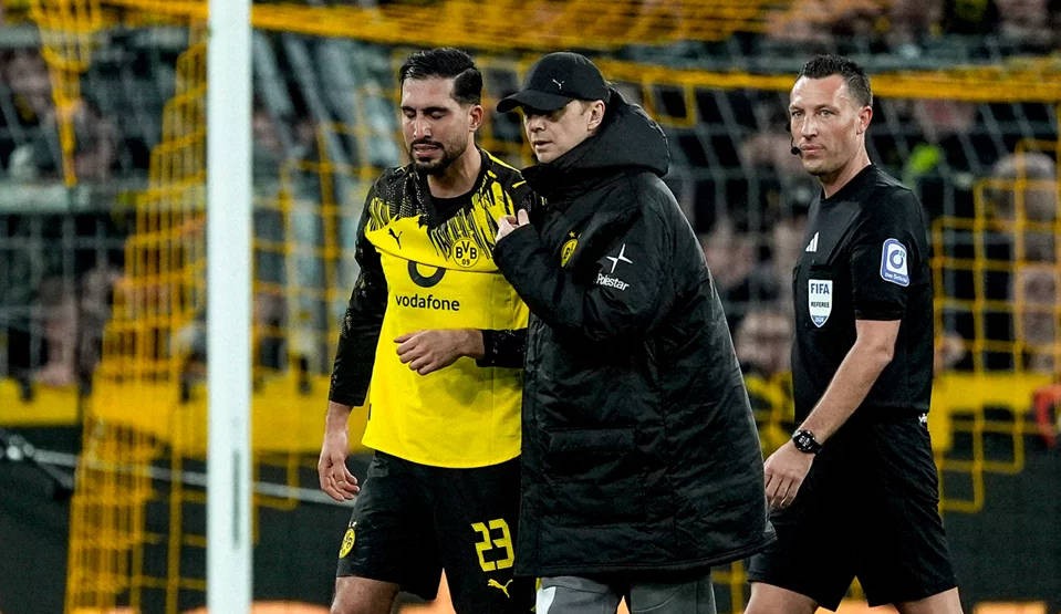 多特官方：队长埃姆雷-詹在对拜仁时左膝十字韧带撕裂