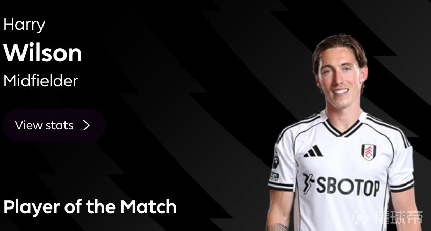 一射一传送给热刺10轮不胜，哈里-威尔逊当选全场最佳