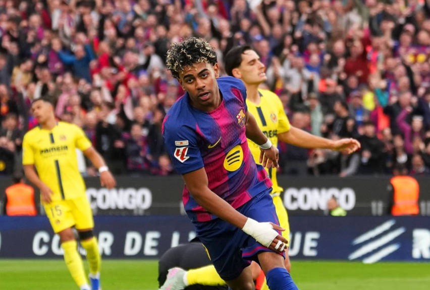 亚马尔13球暂居巴萨队内西甲射手榜首位，费兰、莱万分居二三