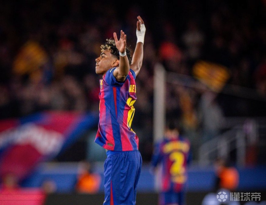 上赛季至今亚马尔代表巴萨助攻35次，同期五大联赛球员第二