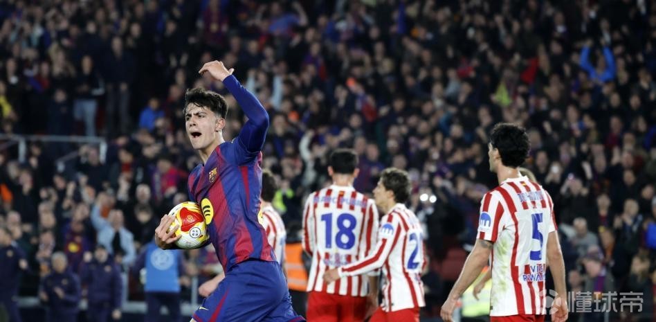 对阵马竞贝尔纳尔完成5次射门，高于亚马尔为巴萨队内最多