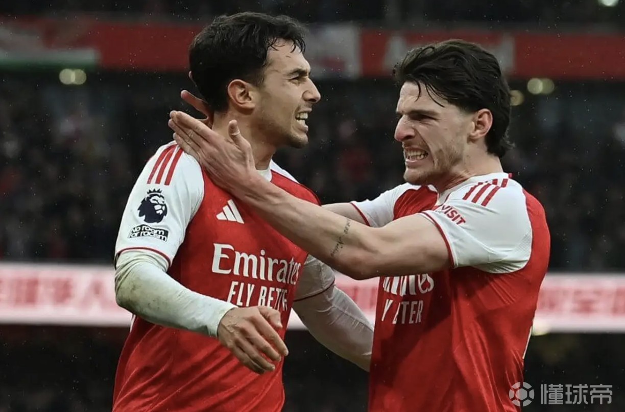 近期已显疲态，本赛季英超中赖斯和苏比门迪总共跑了596km