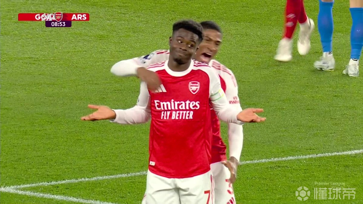 59球超越亨利，萨卡是25岁前为阿森纳英超进球最多的球员