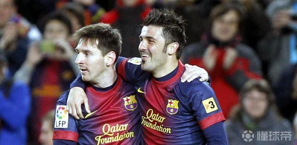 比利亚：梅西是世界上最好的球员，我从没见过能和他相比的人