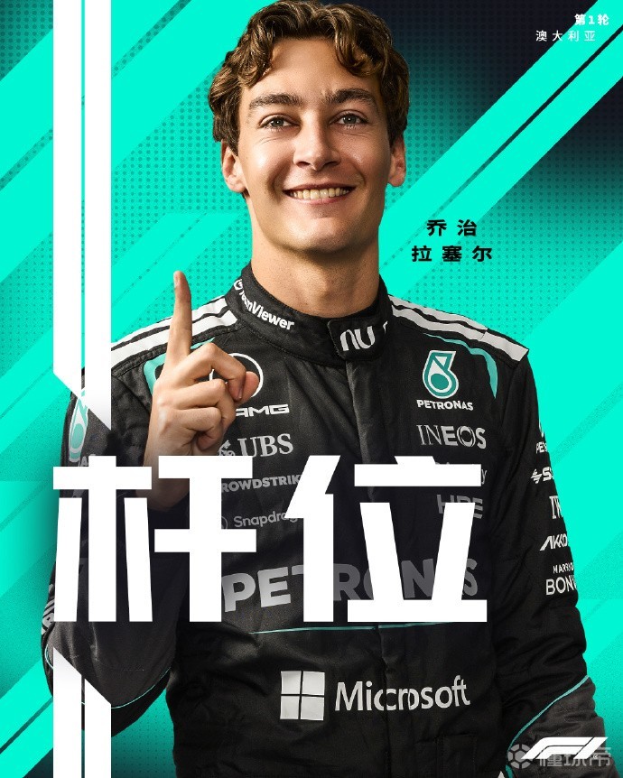 F1澳大利亚排位赛：拉塞尔杆位，维斯塔潘上墙Q1出局，全场两度红旗