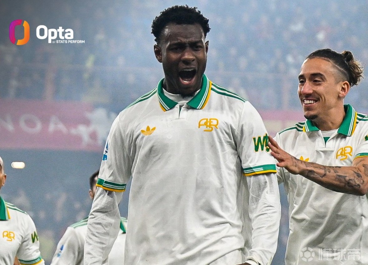 恩迪卡连续三轮进球，成为意甲三分制时代罗马后卫第一人