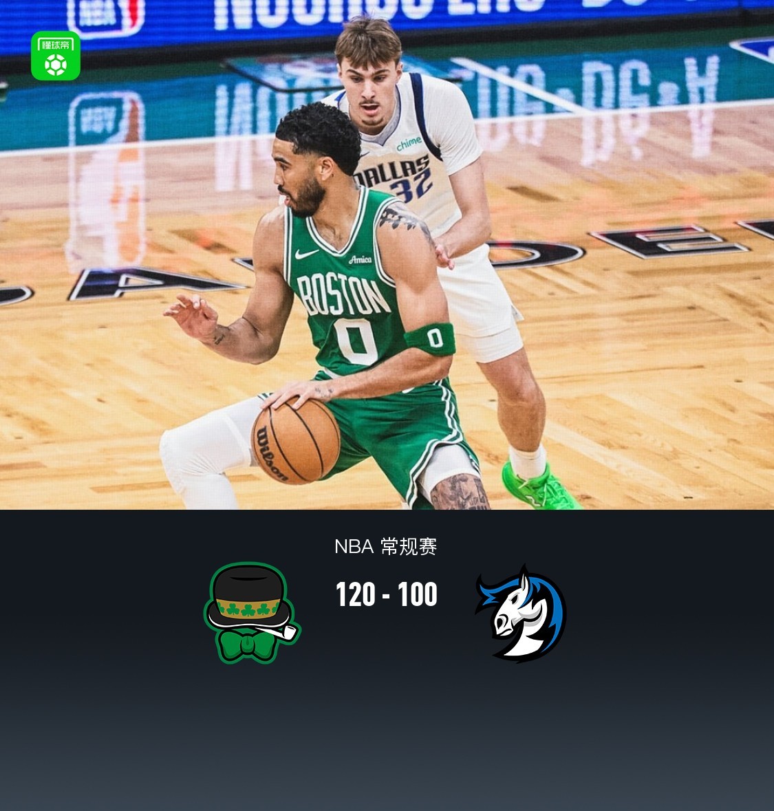 凯尔特人120-100独行侠，塔图姆复出15+12+7，布朗24分