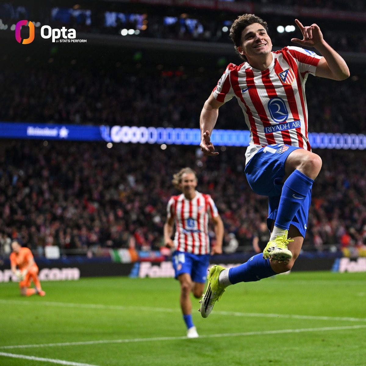 马竞开场不到15分钟3球领先，为欧冠历史淘汰赛最快