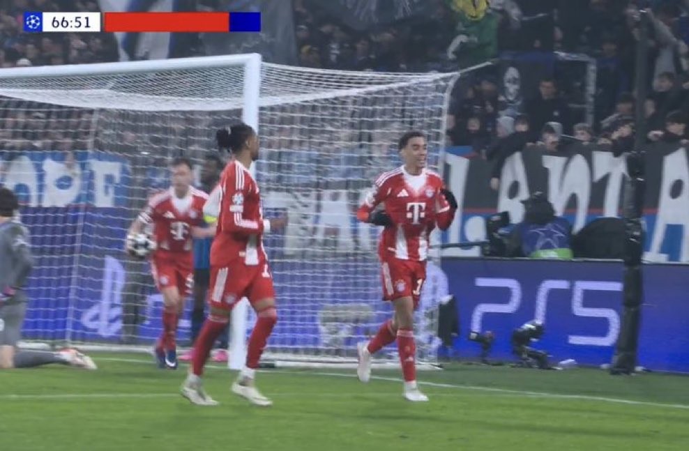 67球33助，穆西亚拉拜仁一队生涯已直接参与100球