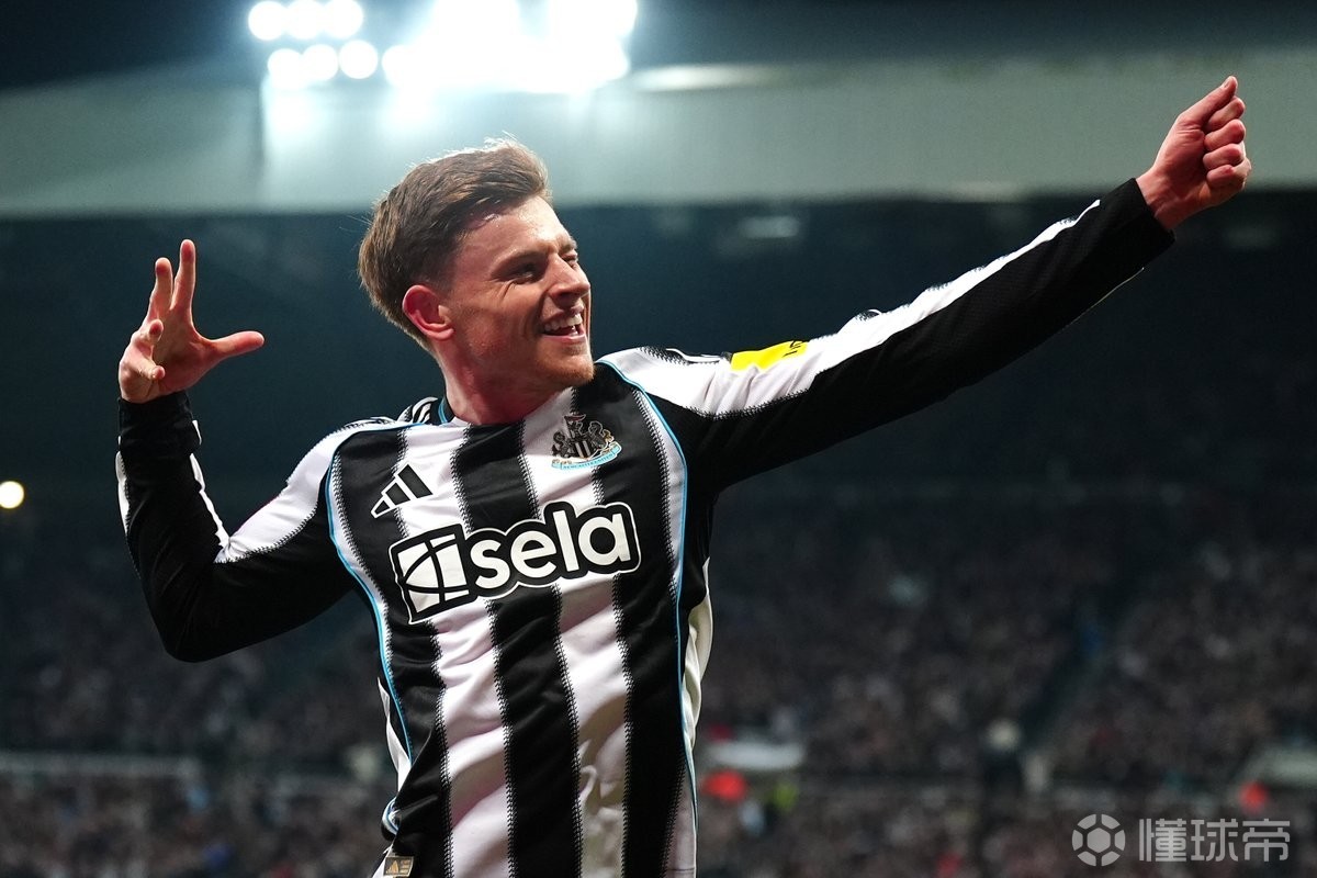 打入一球，哈维-巴恩斯当选纽卡vs巴萨全场最佳球员