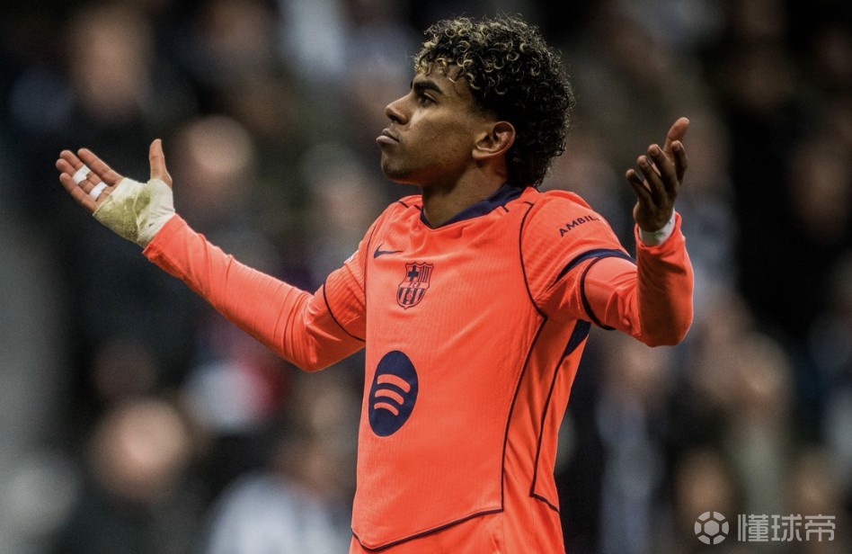 95分50秒，亚马尔刷新巴萨欧冠历史最晚点球进球纪录