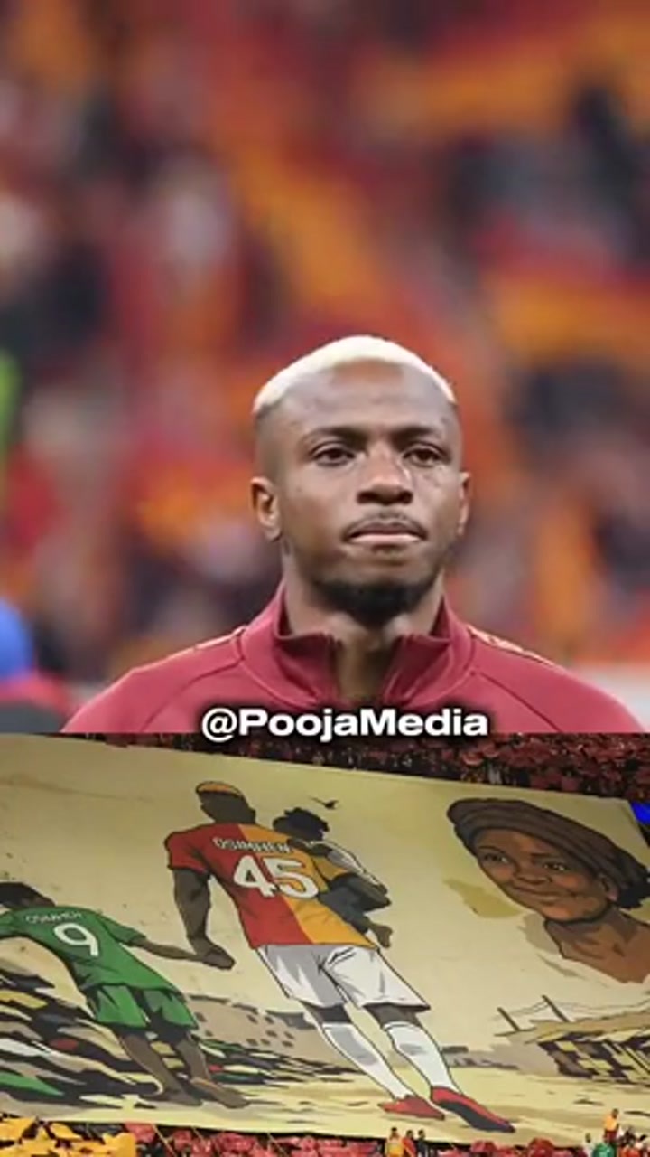 震撼！加拉塔萨雷主场巨幅海报致敬奥斯梅恩