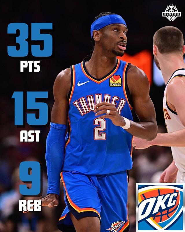 缺阵半支队也能赢？SGA科比附体三分绝杀掘金，这就是MVP！