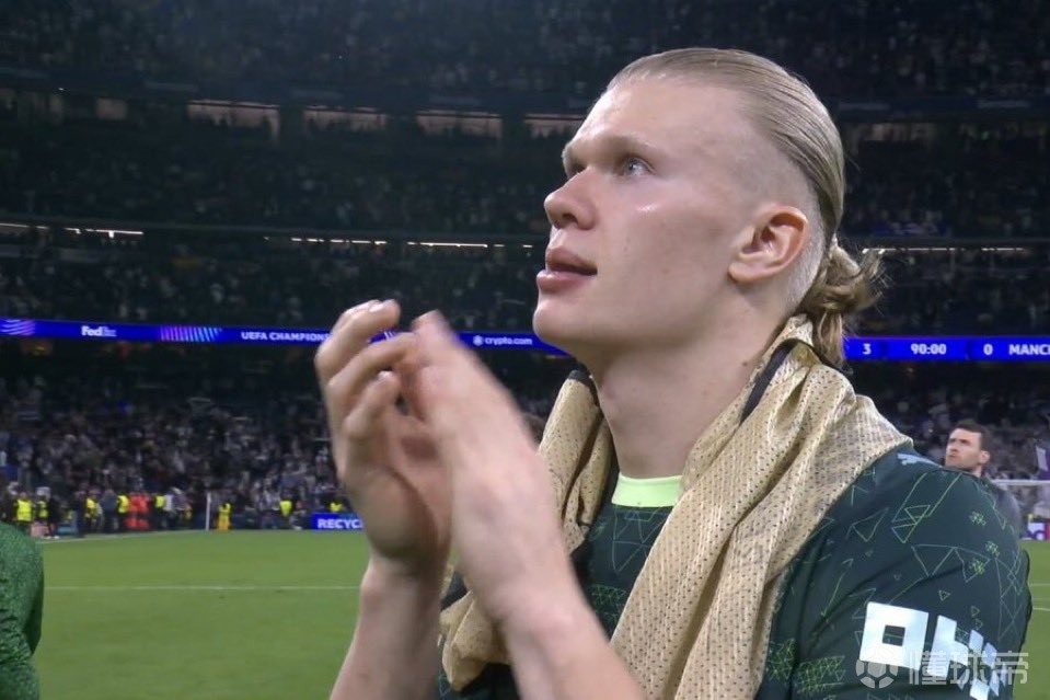 哈兰德欧冠生涯第二次单场0射门，上一次是在6年前