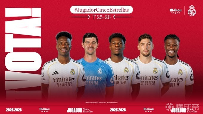 皇马2月最佳候选：维尼修斯、裤袜、楚阿梅尼、82、卡马文加