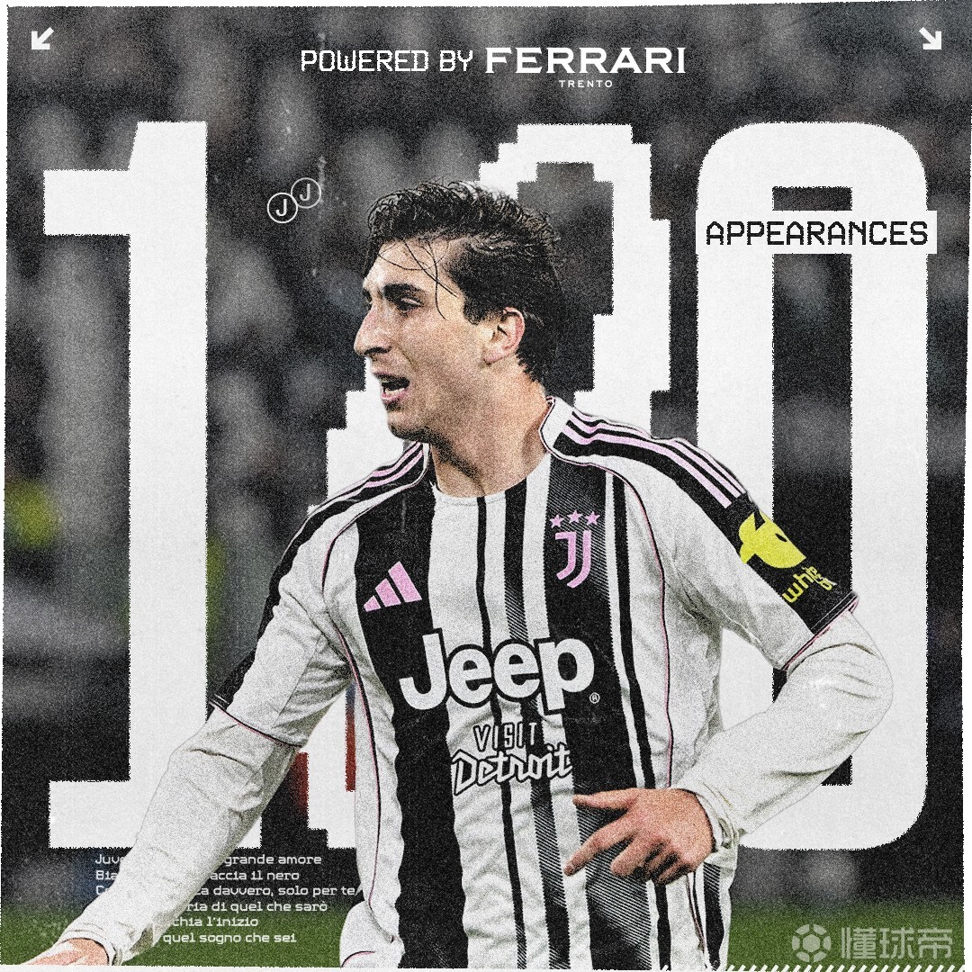 生涯里程碑，米雷蒂第100次代表尤文一线队出战正式比赛