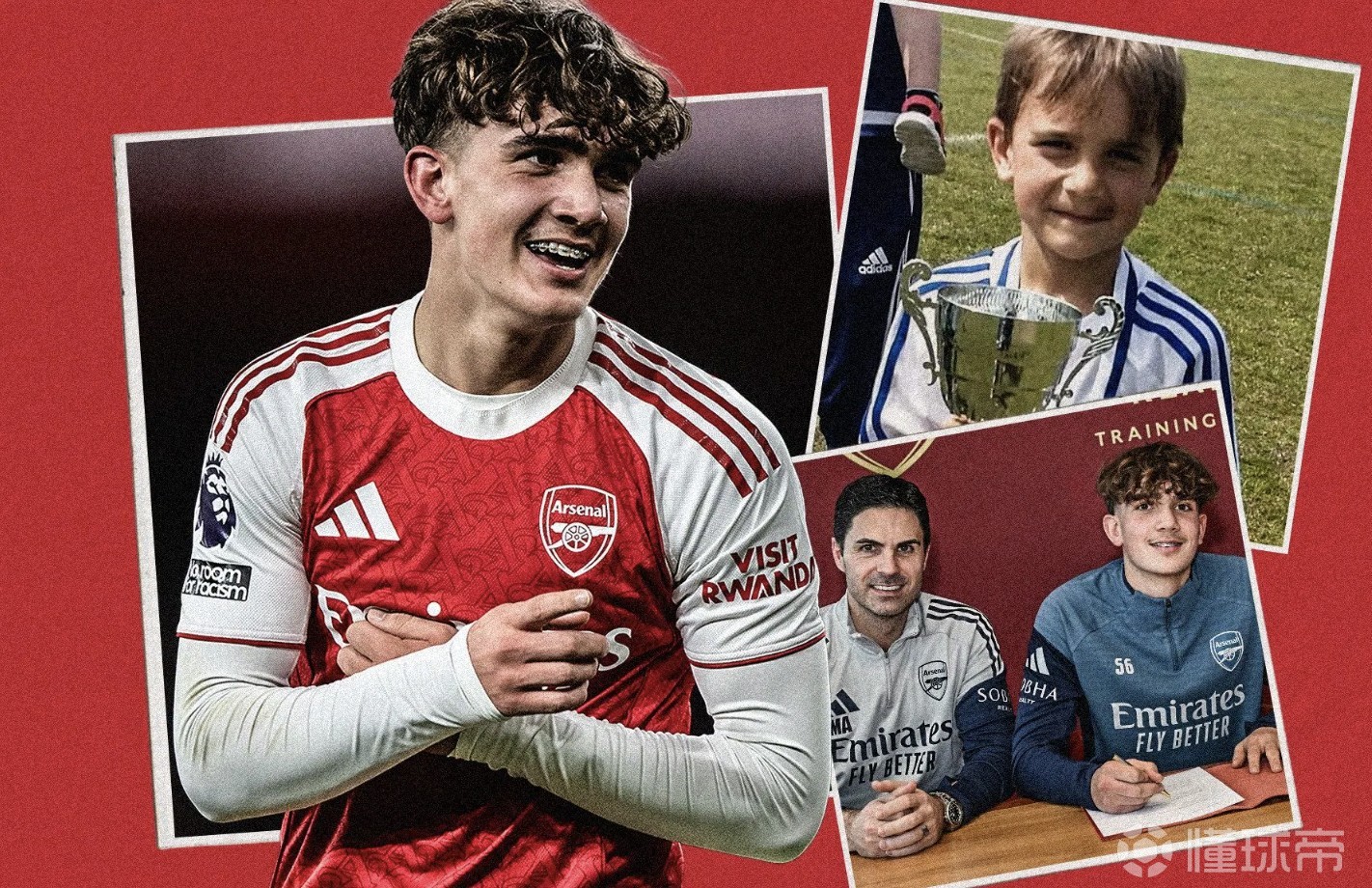 出众，电讯报：来自阿森纳球迷家庭的道曼四岁即被球探发掘