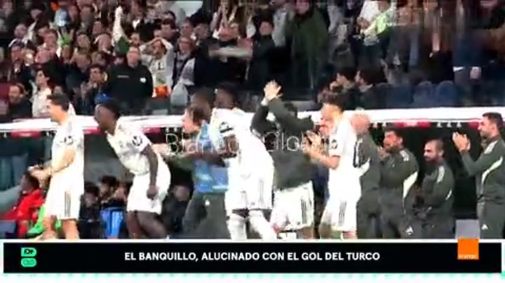 居莱尔打进超远吊射 皇马替补席的反应如何