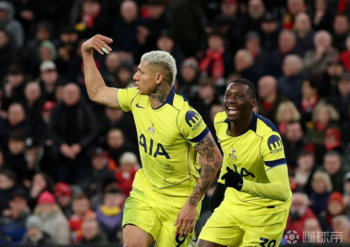 里沙利松英超客战利物浦已打入5球，仅次于安迪-科尔