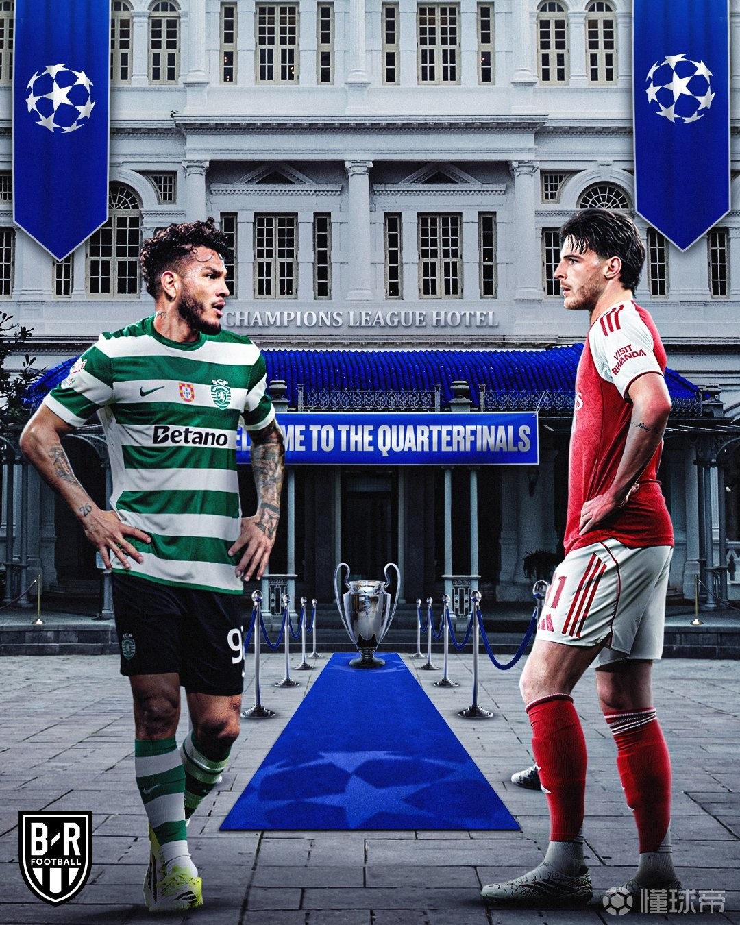 阿森纳将在欧冠1/4决赛对阵葡体，哲凯赖什将面对旧主