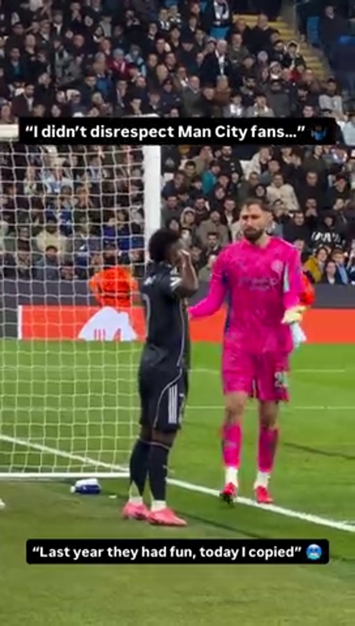 实拍维尼修斯庆祝回应曼城球迷 引多纳鲁马不满