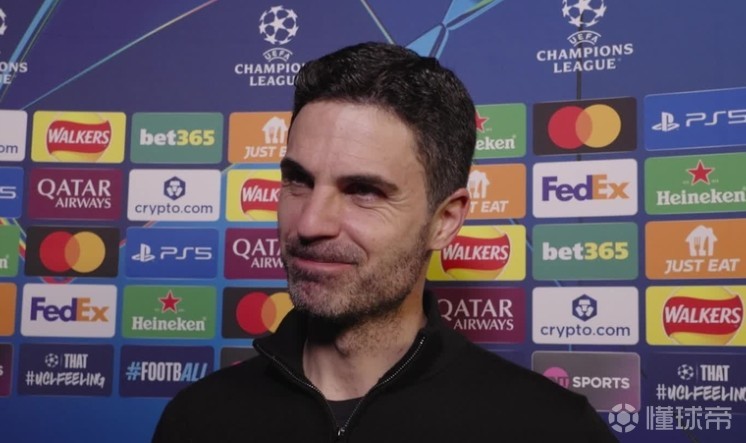 阿尔特塔：上半场本应进两三个球；拥有赖斯是我们的幸运