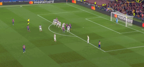 第18分钟，赫拉德-马丁头球摆渡，贝尔纳尔推射破门，巴萨2-1！