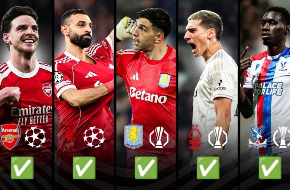 英超9队参加欧战5队晋级：欧冠4队出局 维拉水晶宫森林均晋级