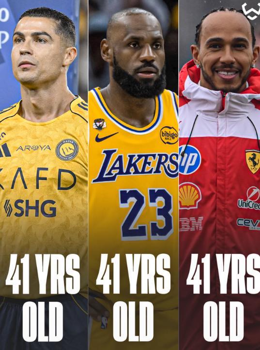 41岁的老詹1611战平NBA纪录！那41岁的C罗出场数排足坛第几？