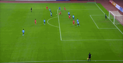 半场：广西恒宸1-0宁波，拉普辛补射空门笑纳大礼