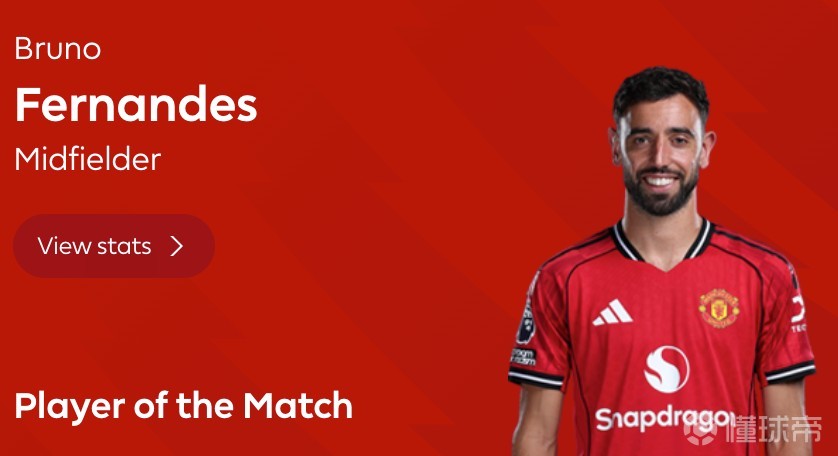 点射+造乌龙，B费当选10人曼联客场2-2伯恩茅斯全场最佳