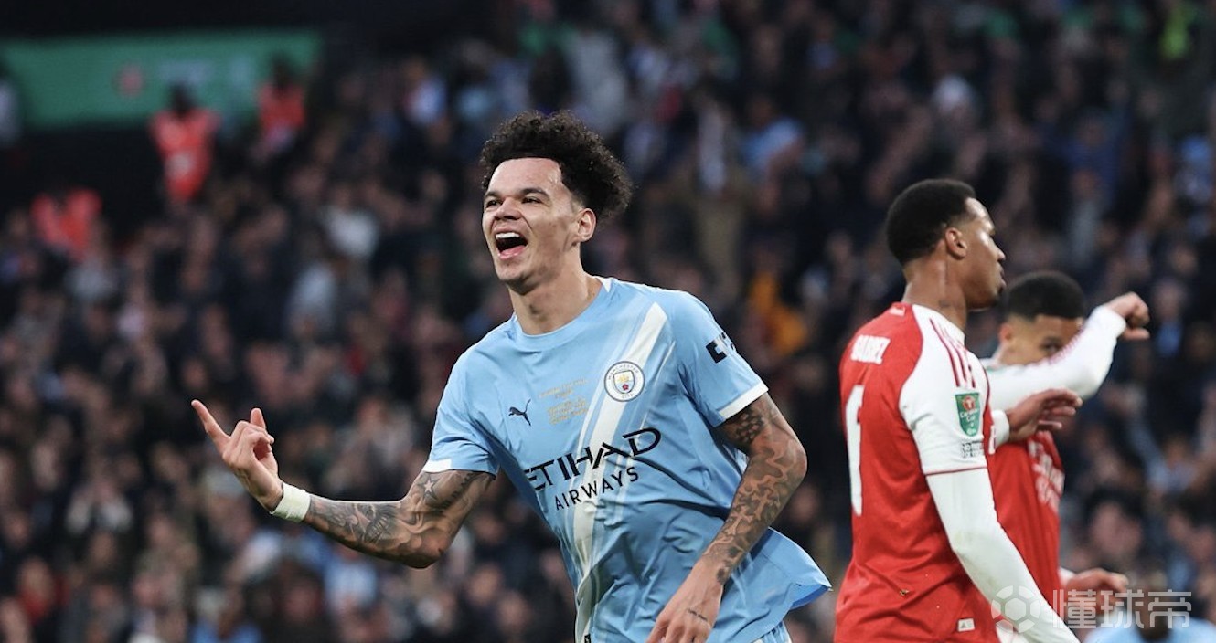 曼城近5次英联杯对阵阿森纳全胜，总比分为13-1