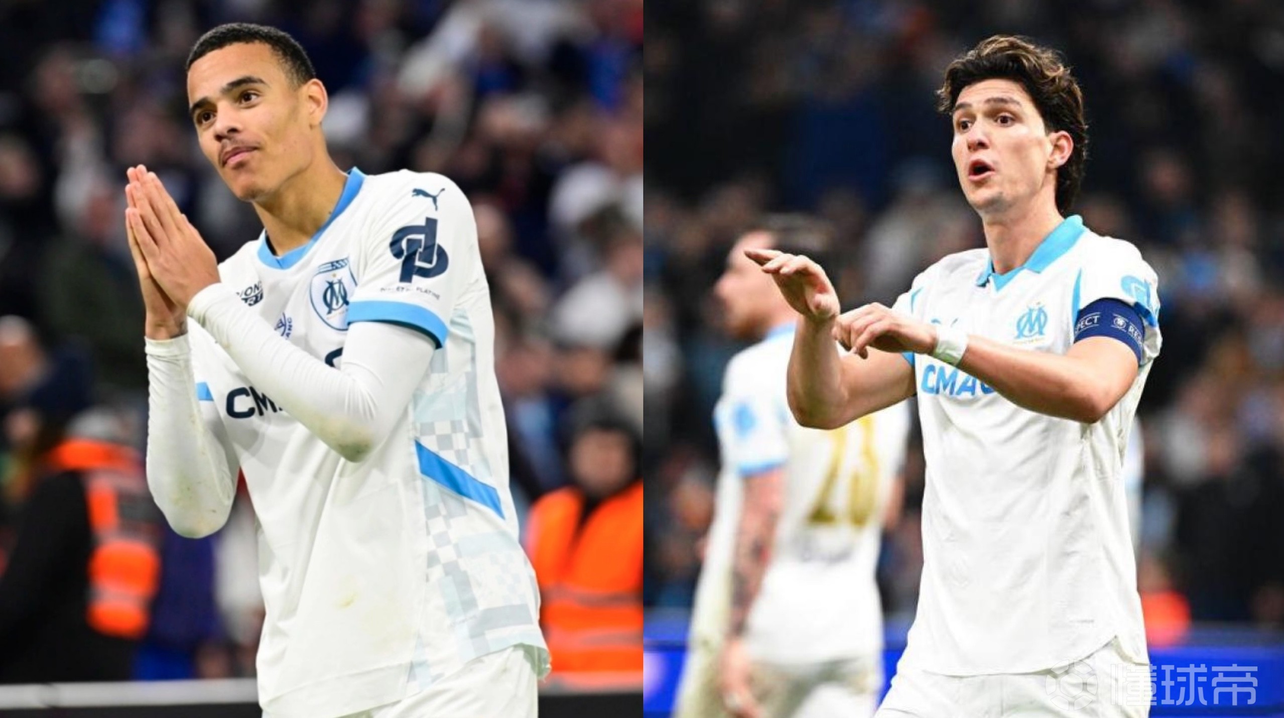 马赛官方：巴列尔迪小腿受伤；格林伍德大腿受挫，仍在评估