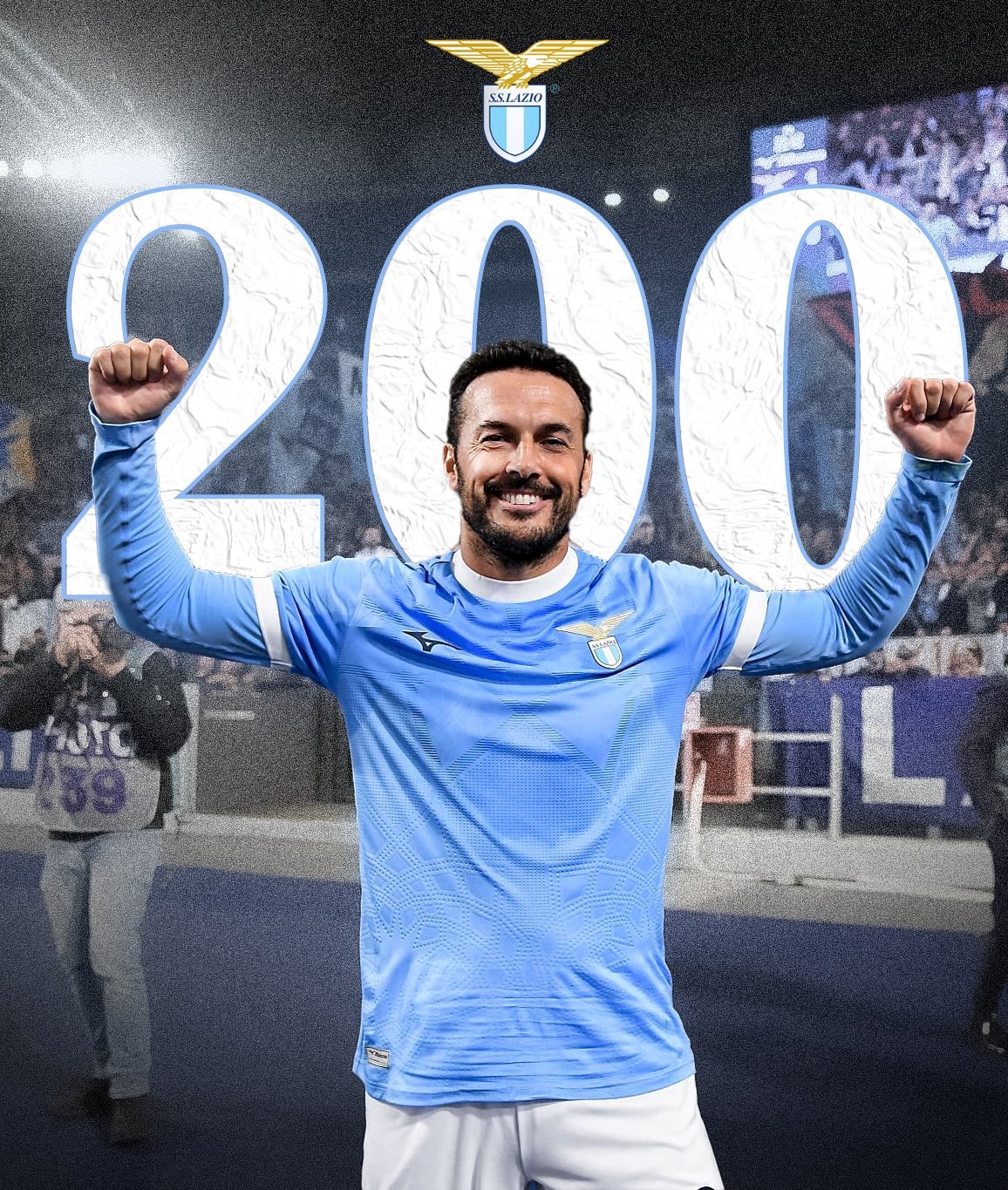 里程碑，38岁的佩德罗代表拉齐奥出场200次