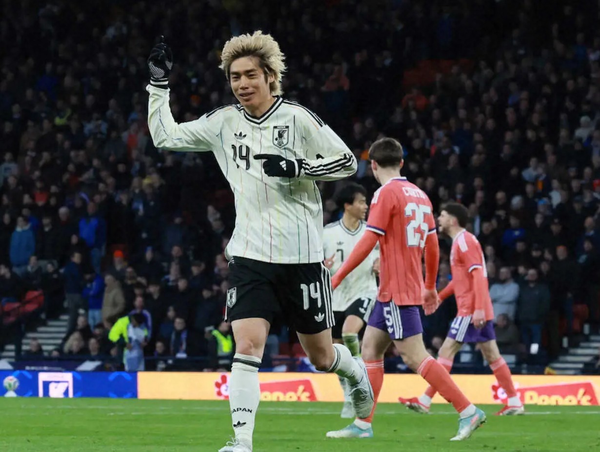 超越冈崎慎司，伊东纯也进球的14场比赛日本队取得全胜