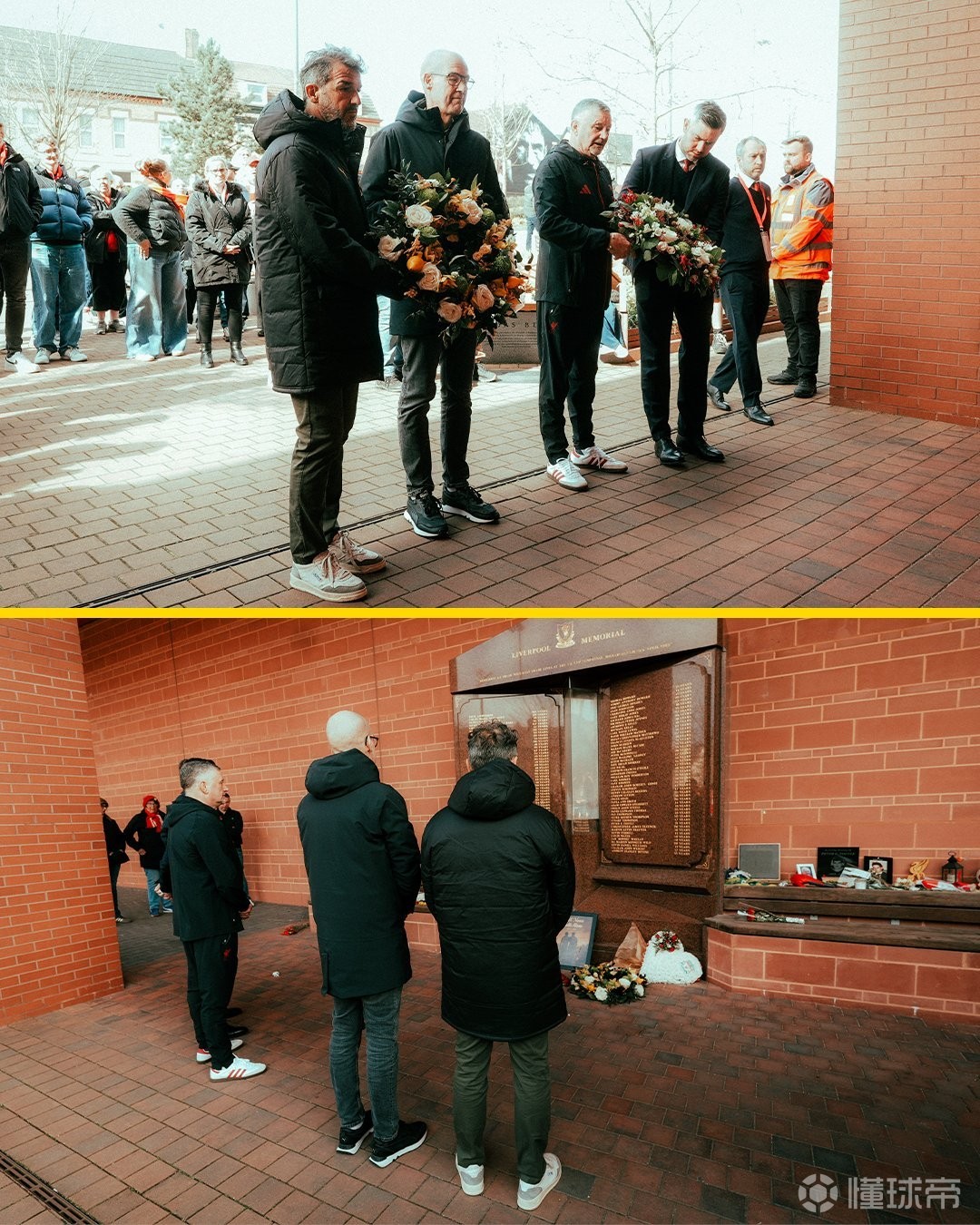 悼念希尔斯堡惨案受害者，多特传奇在慈善赛前向纪念碑献花圈