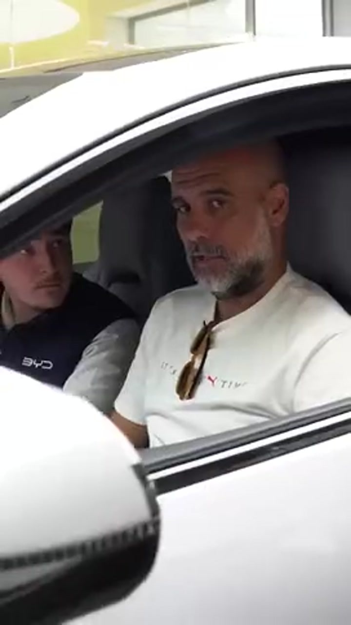 比亚迪！瓜迪奥拉在巴塞罗那喜提新车